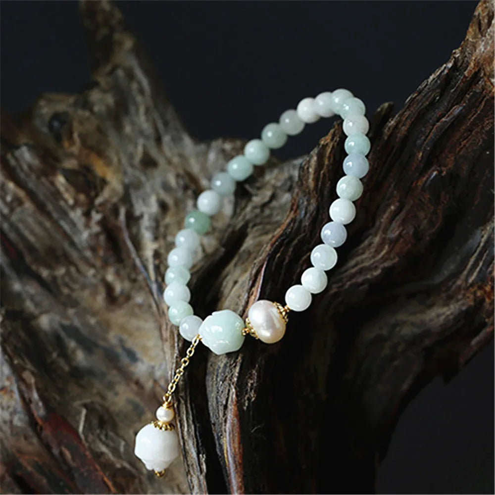 Ivory Glow Jade Bracelet